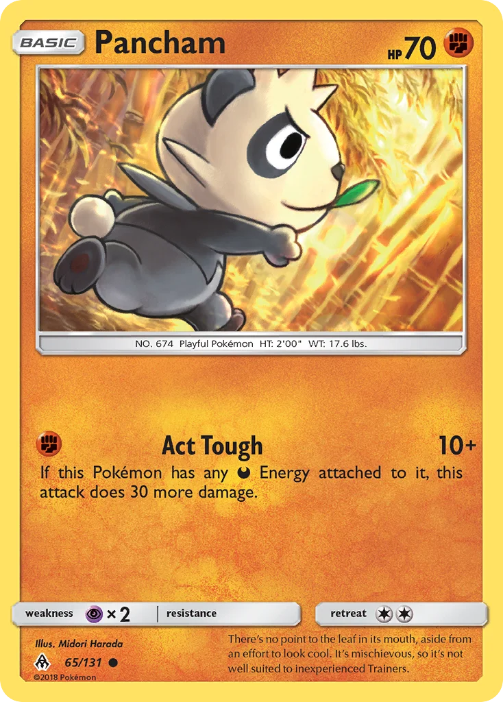Pancham Pokemon card