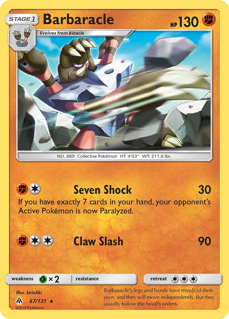 Barbaracle Pokemon card