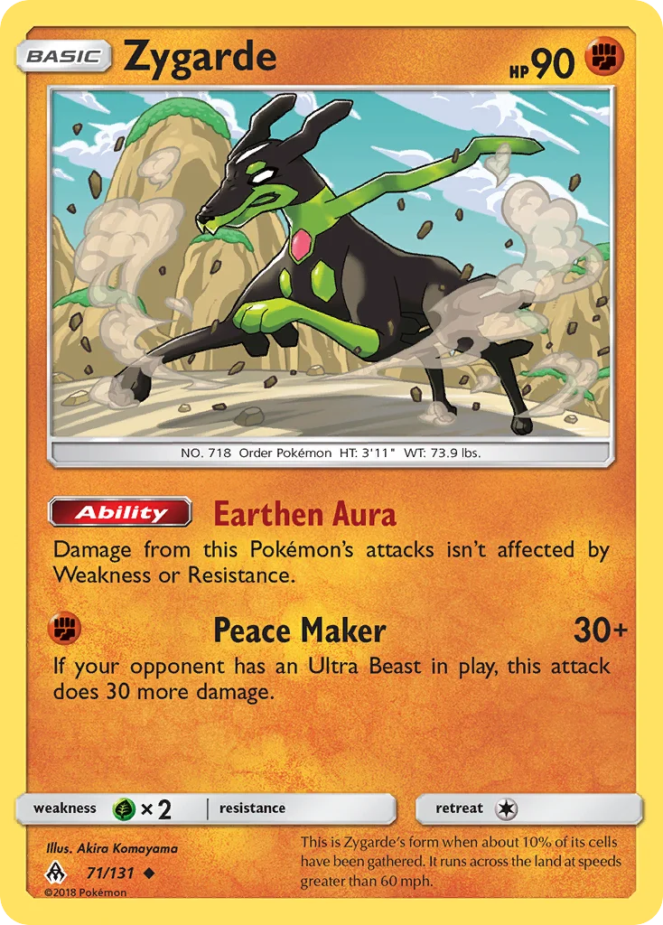 Zygarde Pokemon card