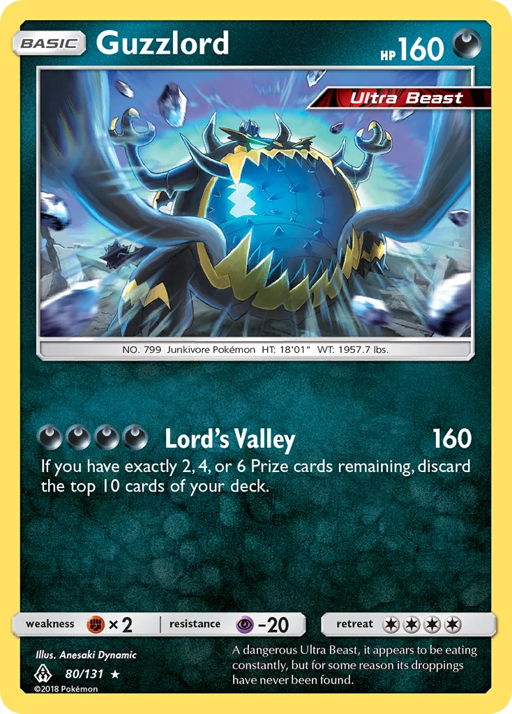 Guzzlord Pokemon card