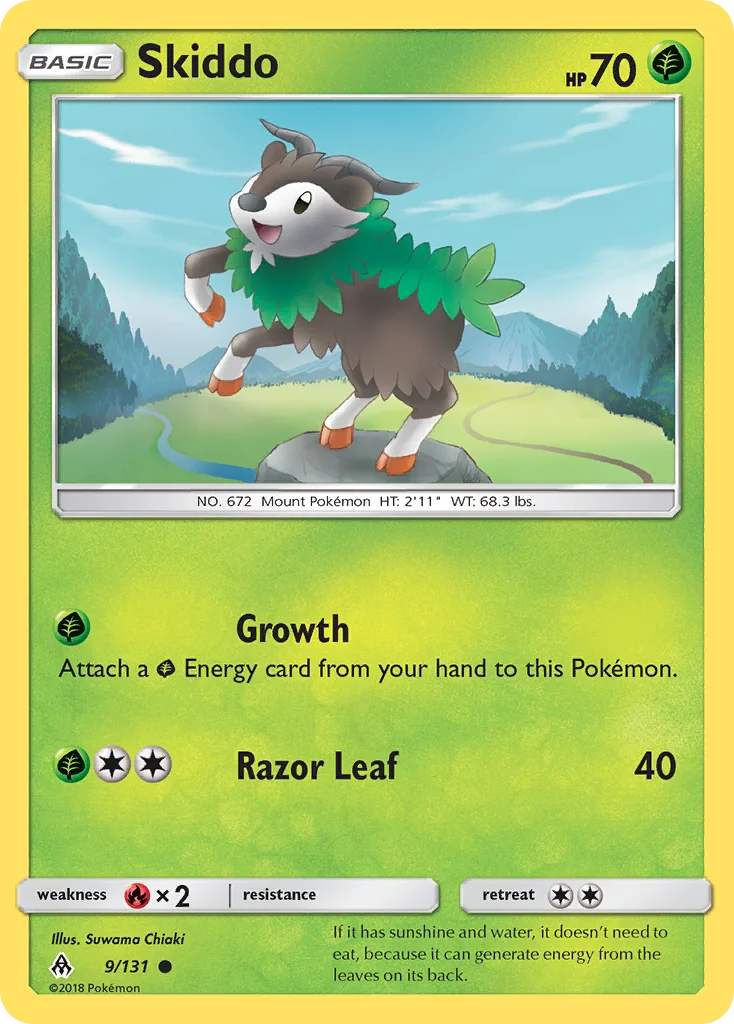 Skiddo Pokemon card