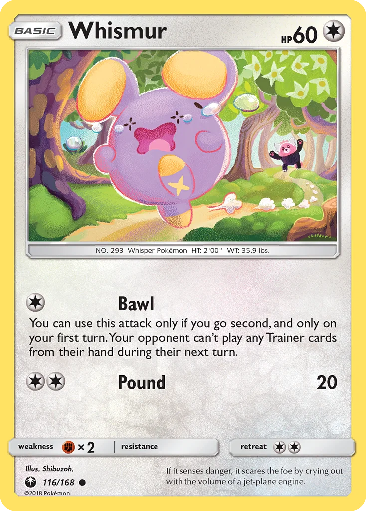 Whismur Pokemon card