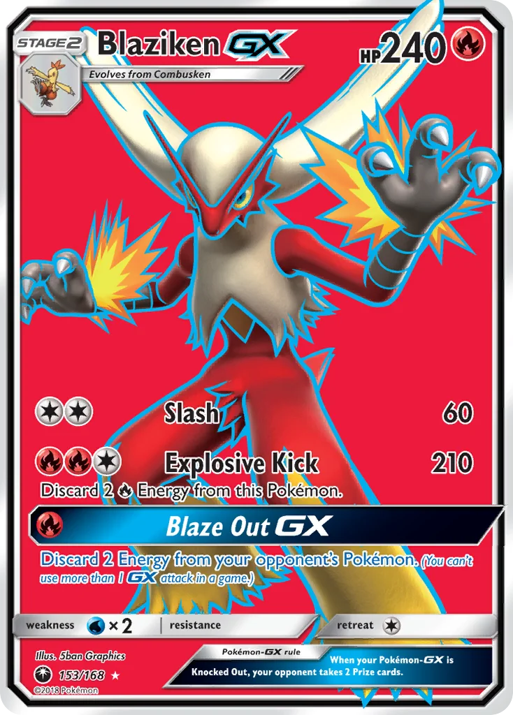 Blaziken-GX Pokemon card
