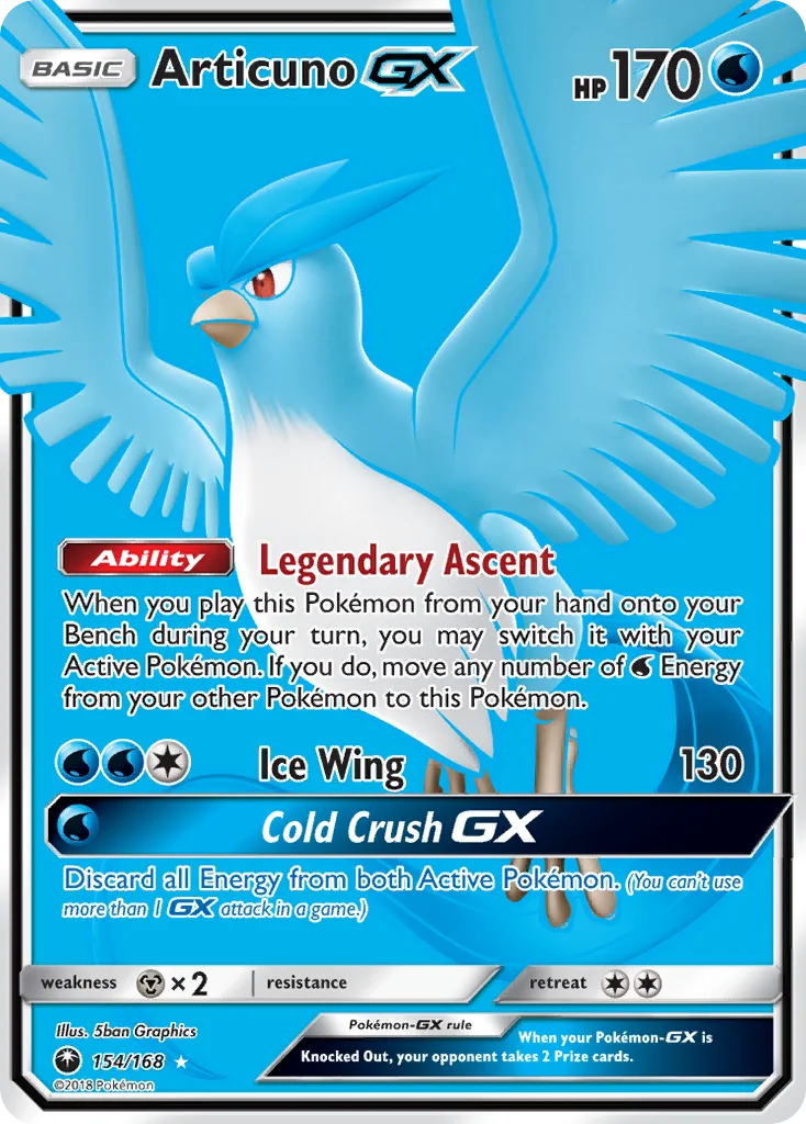 Articuno-GX Pokemon card