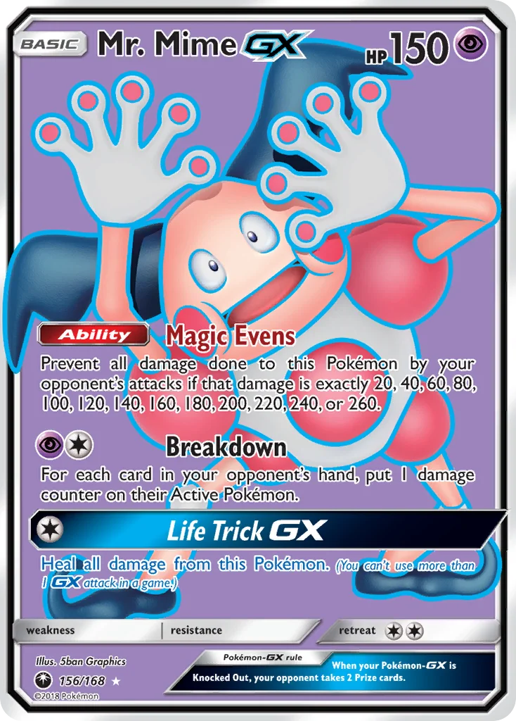 Mr. Mime-GX Pokemon card