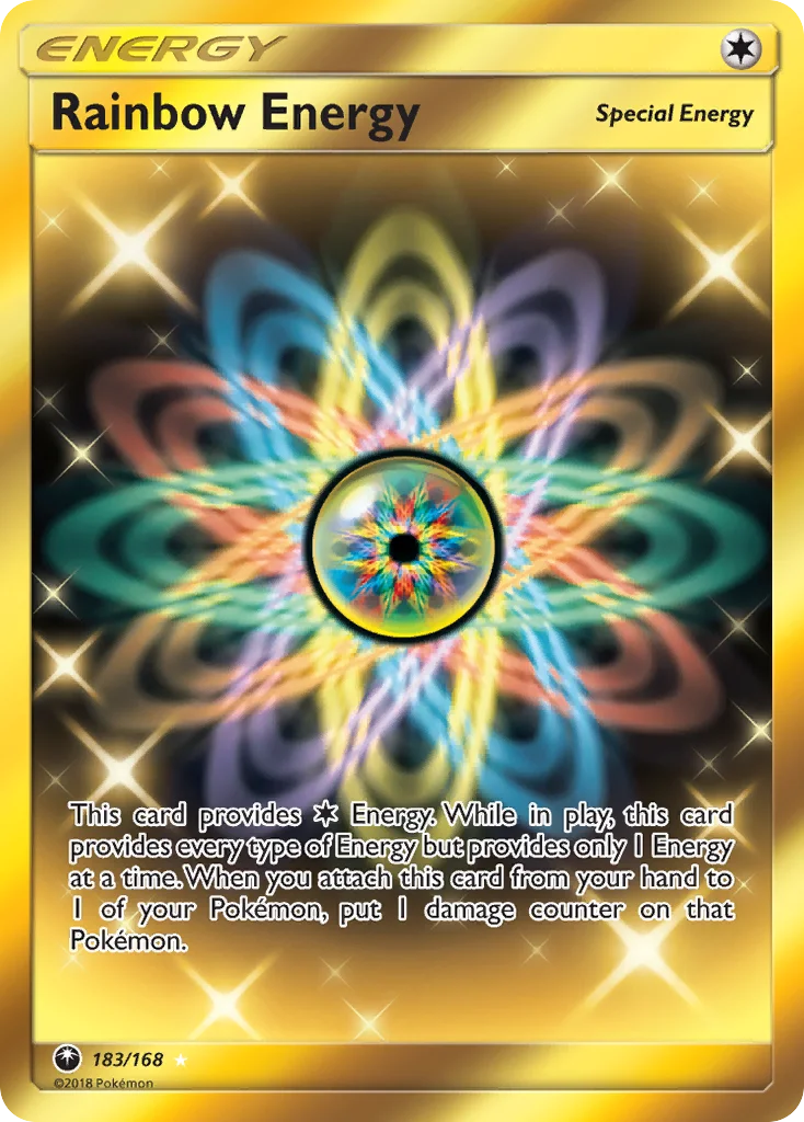 Rainbow Energy Pokemon card