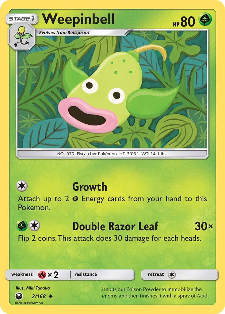 Weepinbell Pokemon card