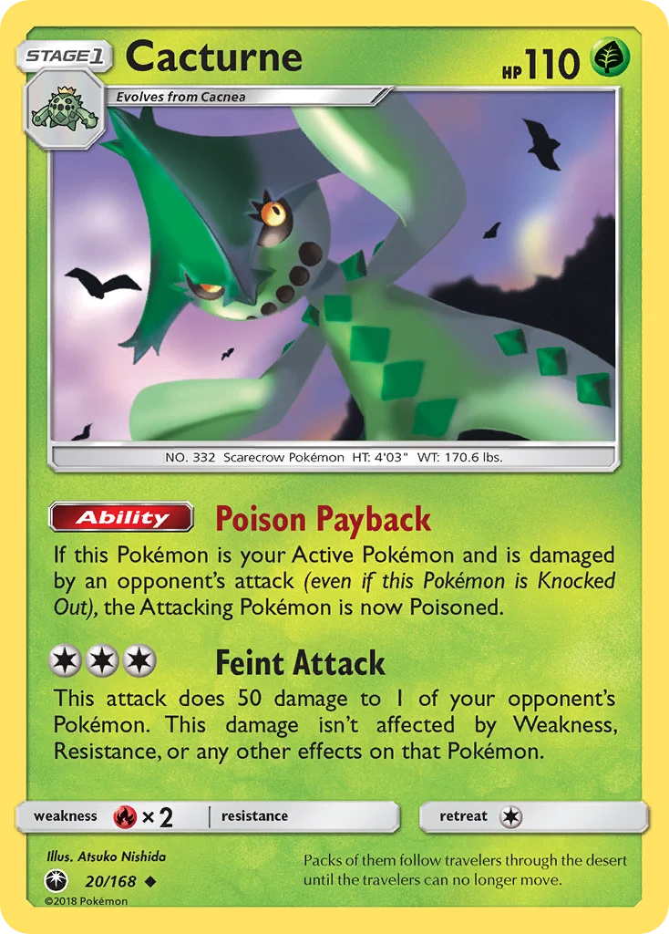 Cacturne Pokemon card