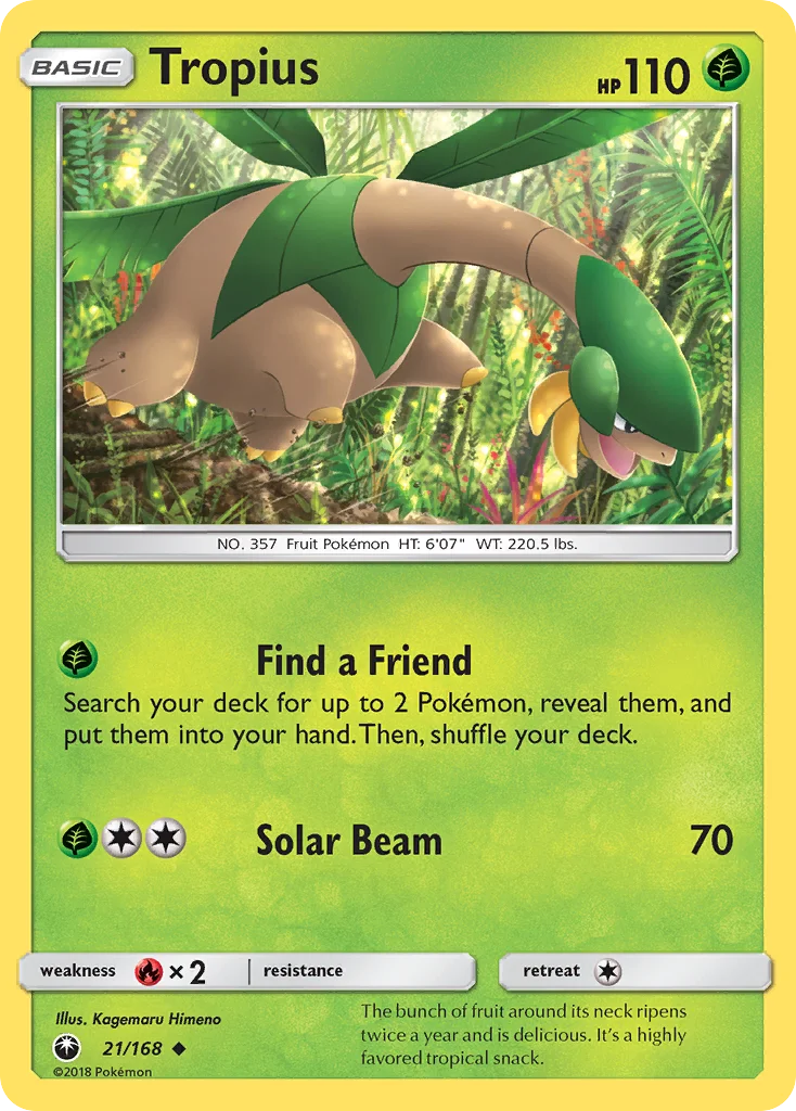 Tropius Pokemon card