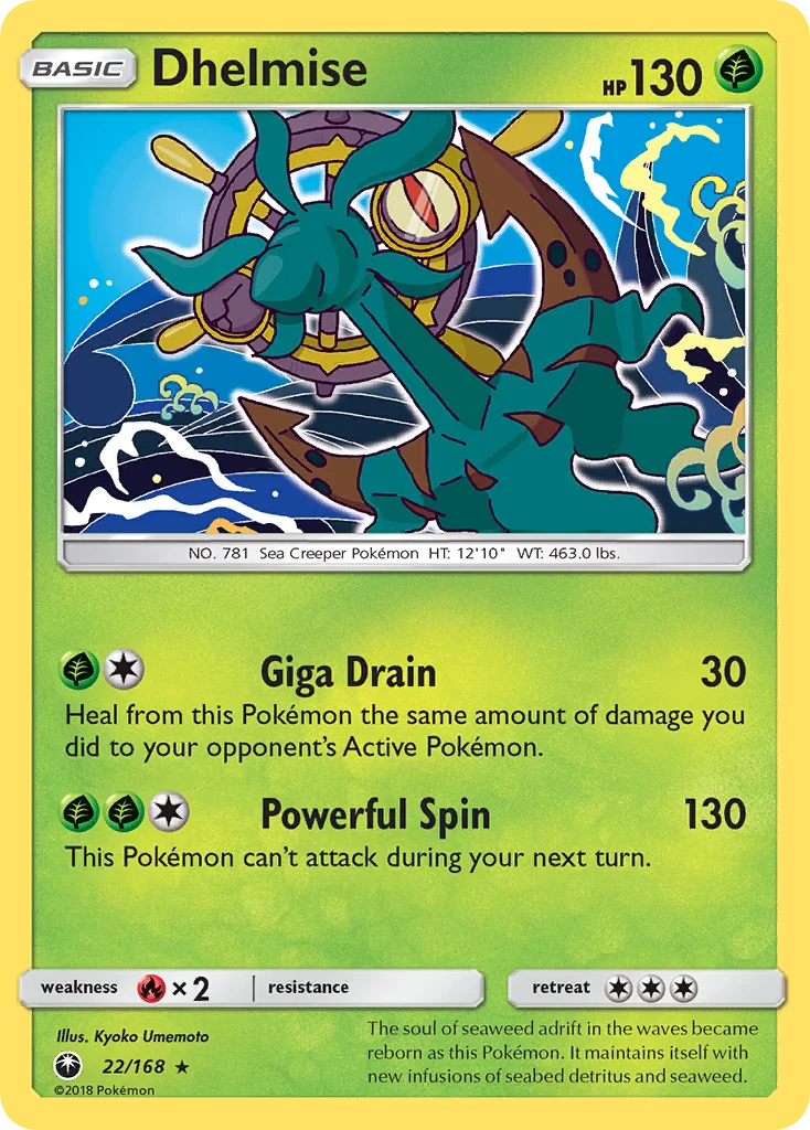 Dhelmise Pokemon card