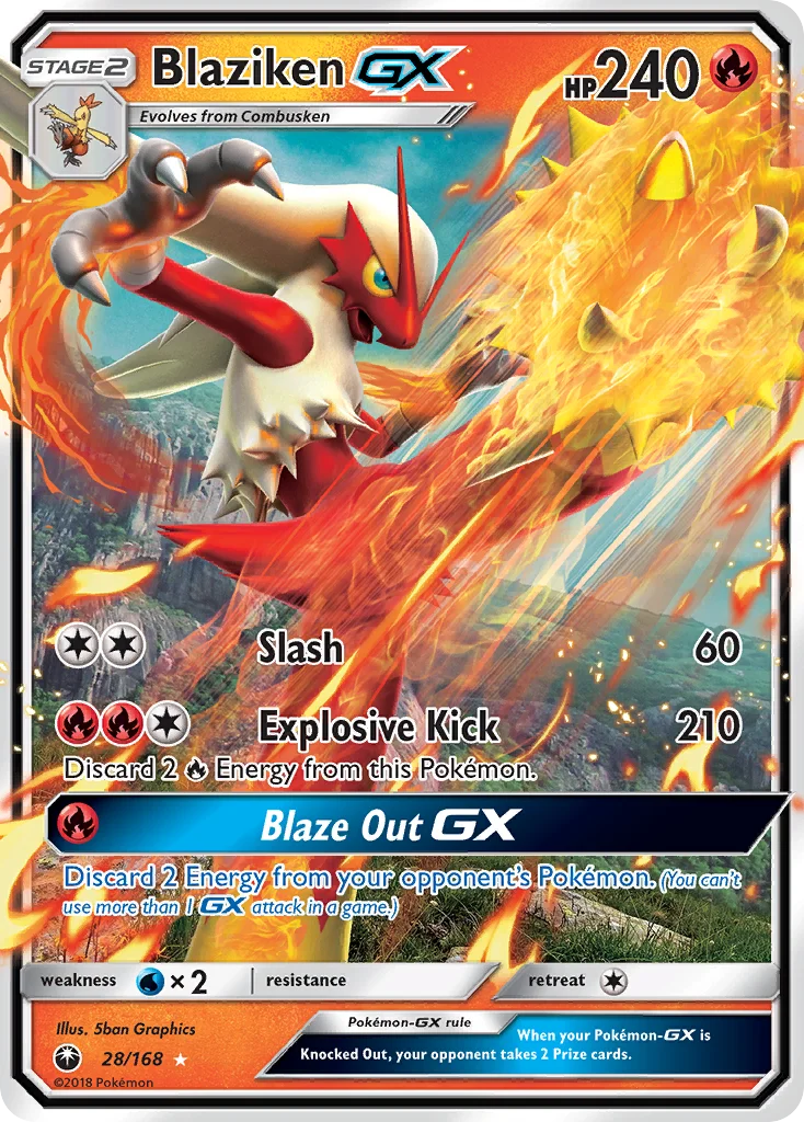 Blaziken-GX Pokemon card
