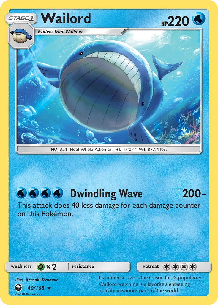Wailord Pokemon card