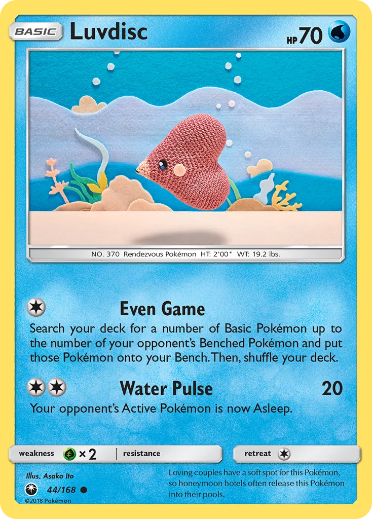 Luvdisc Pokemon card