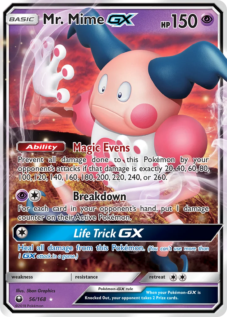 Mr. Mime-GX Pokemon card