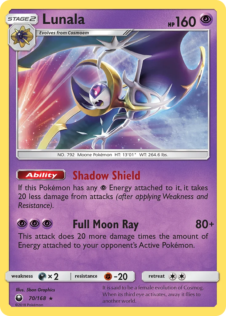 Lunala Pokemon card