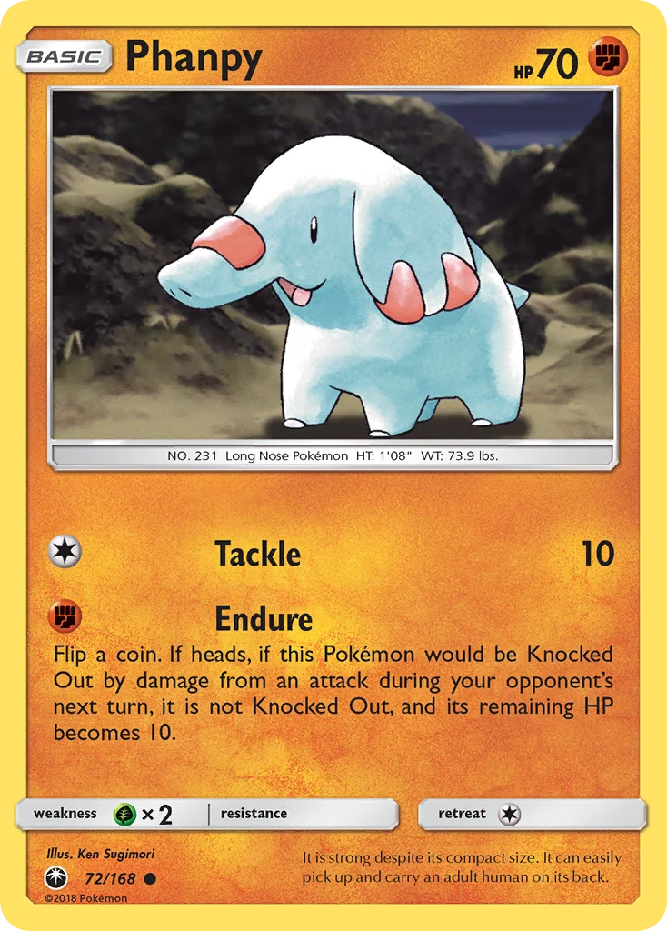 Phanpy Pokemon card