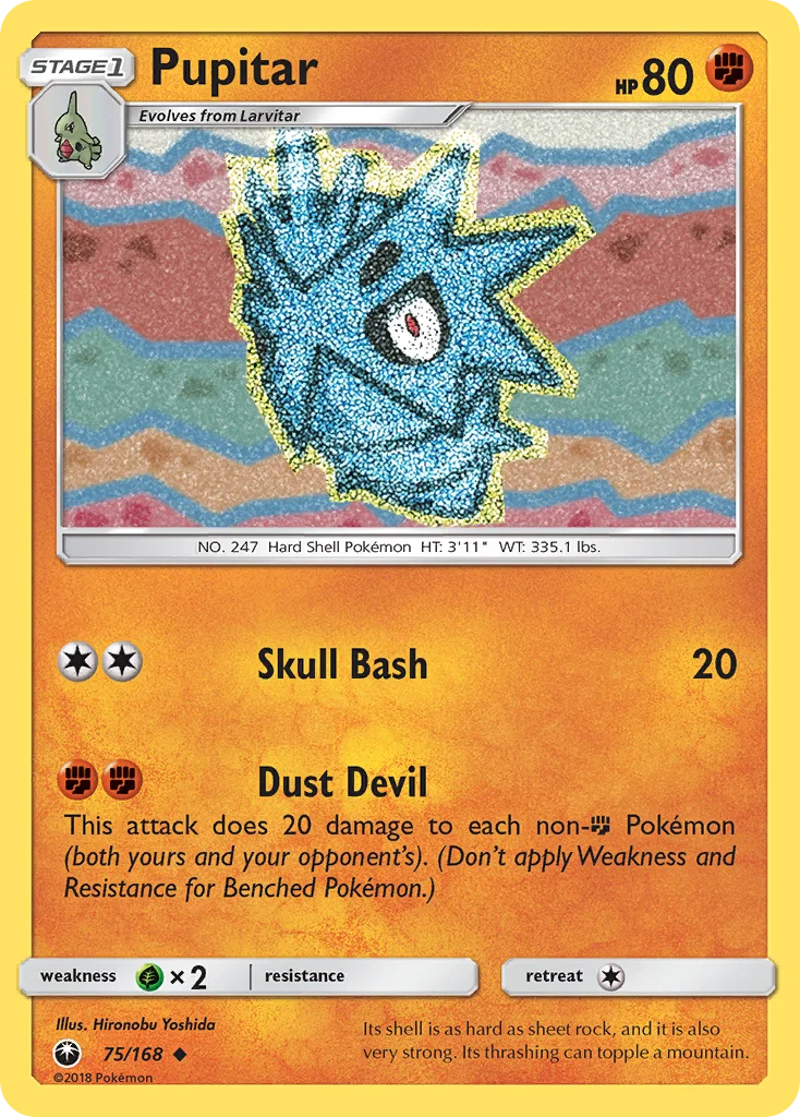 Pupitar Pokemon card