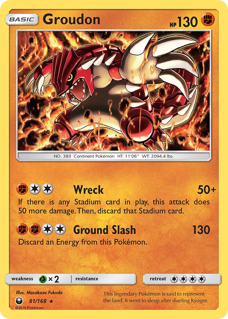 Groudon Pokemon card