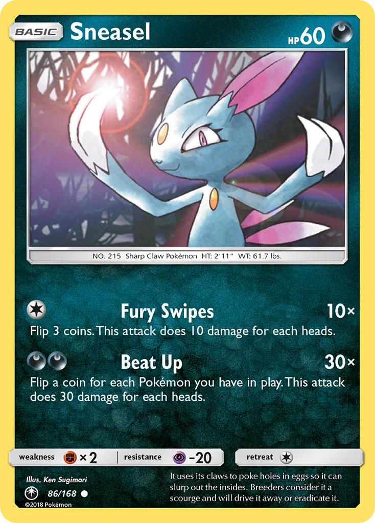 Sneasel Pokemon card