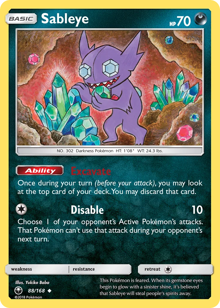 Sableye Pokemon card