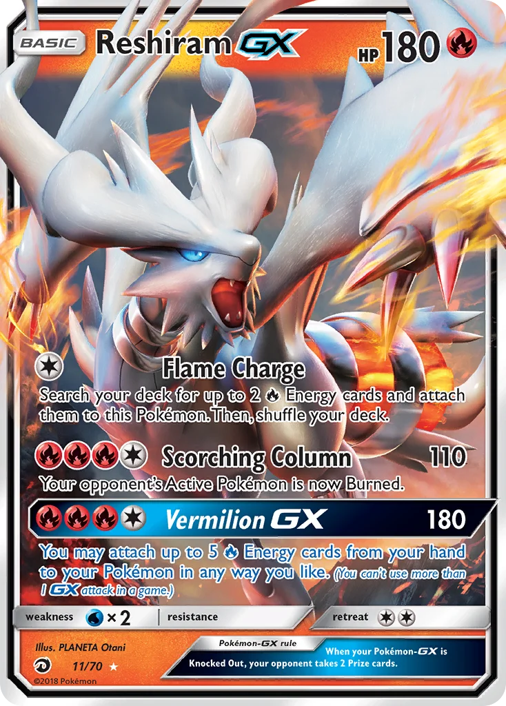 Reshiram-GX Pokemon card