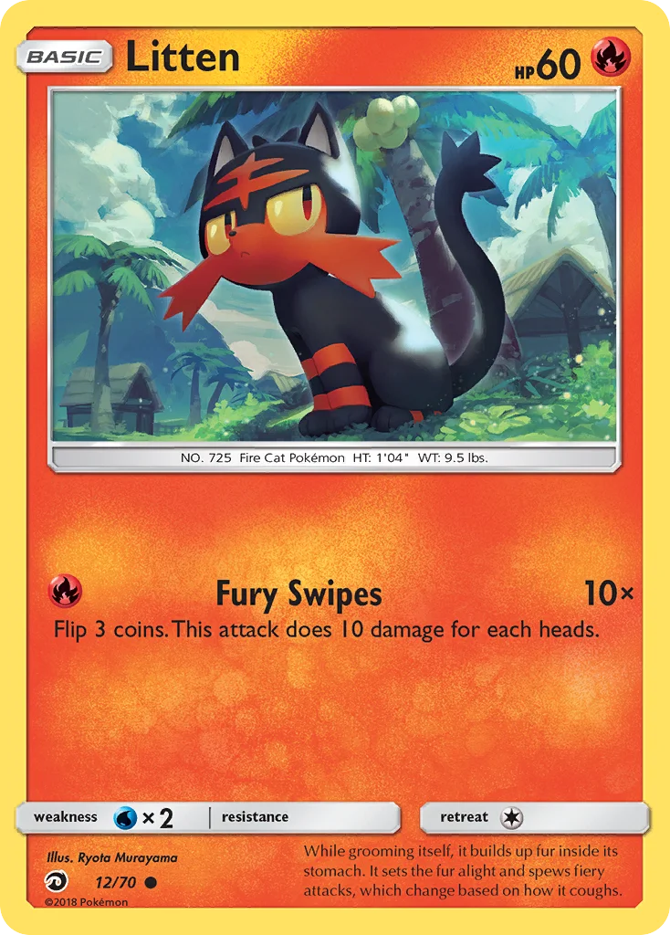 Litten Pokemon card