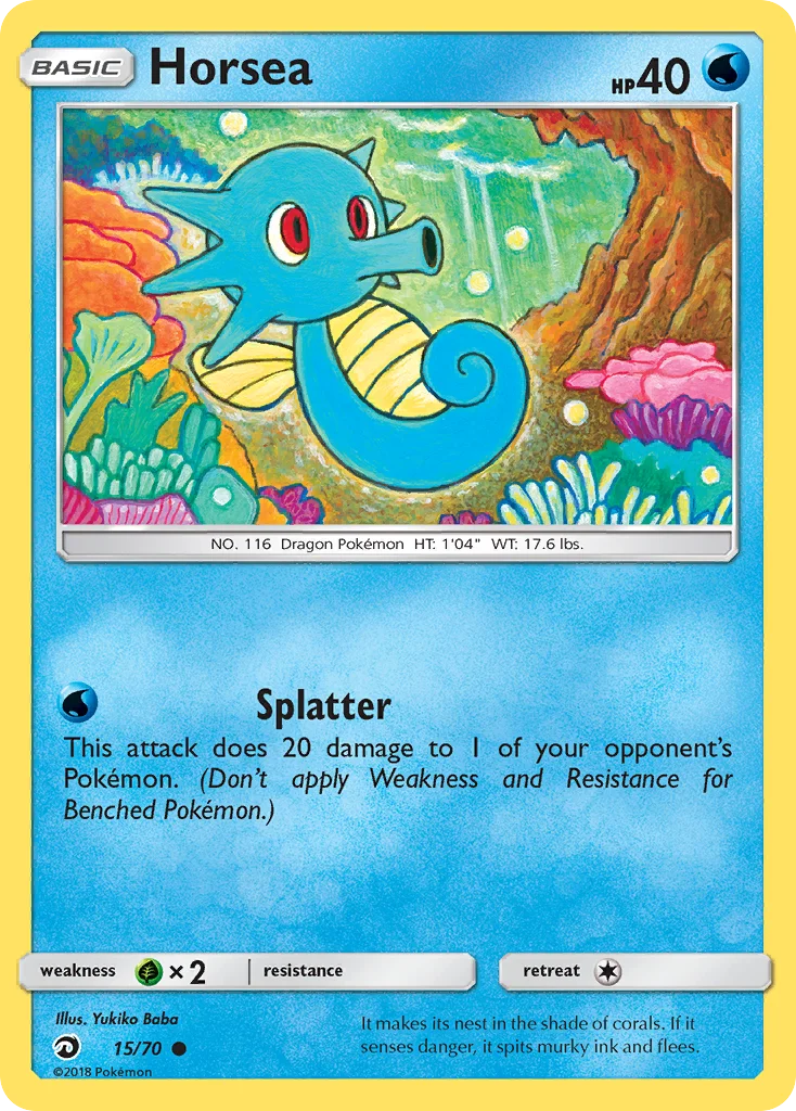 Horsea Pokemon card