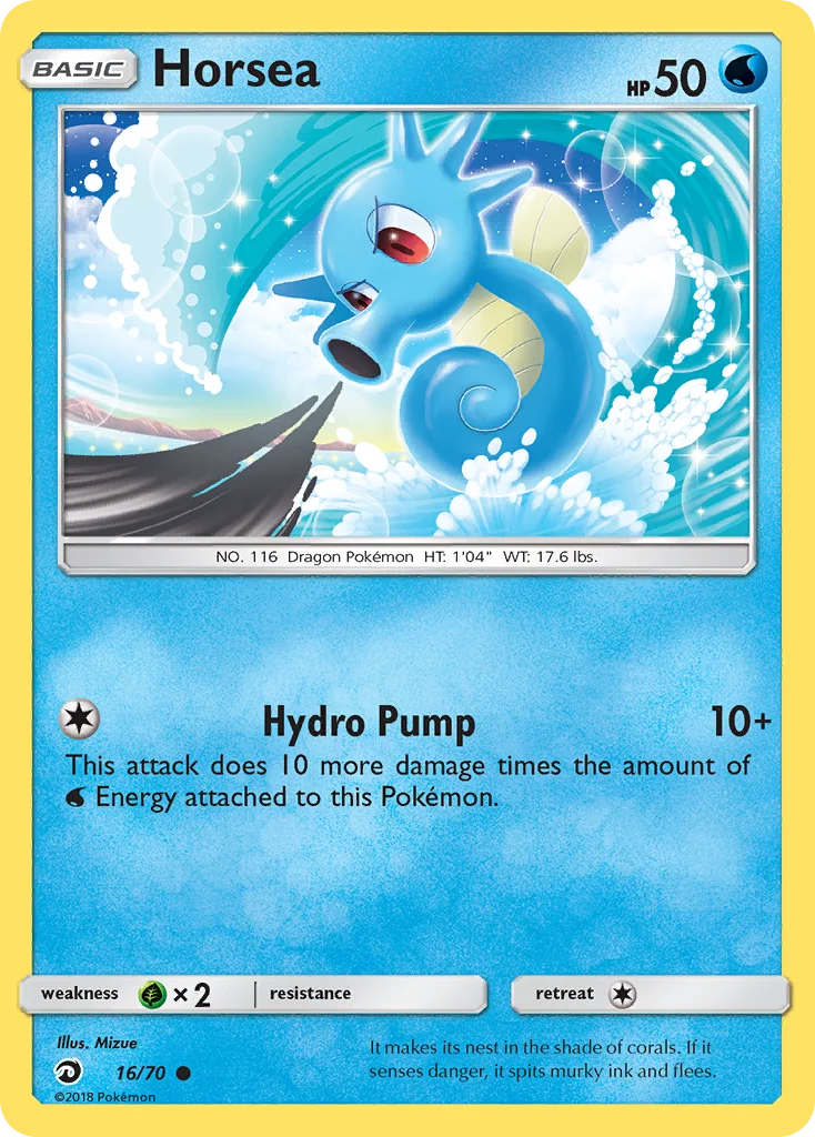 Horsea Pokemon card