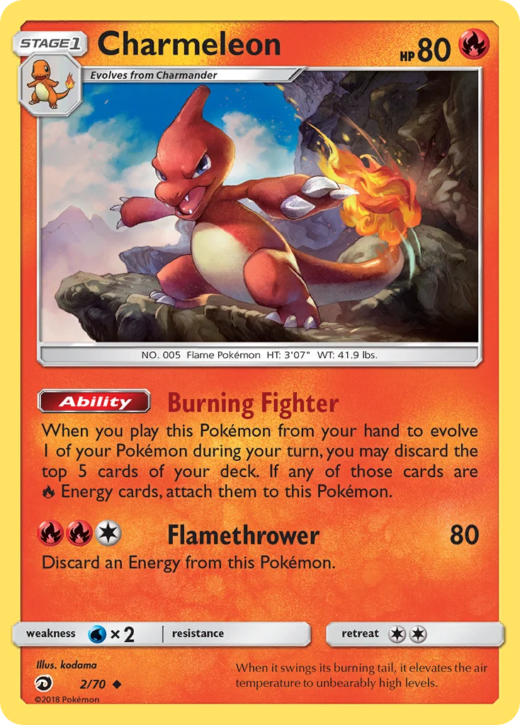 Charmeleon Pokemon card
