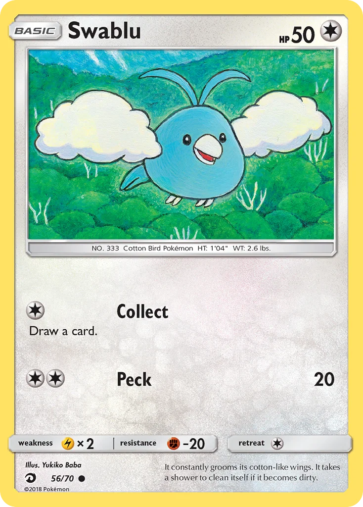 Swablu Pokemon card