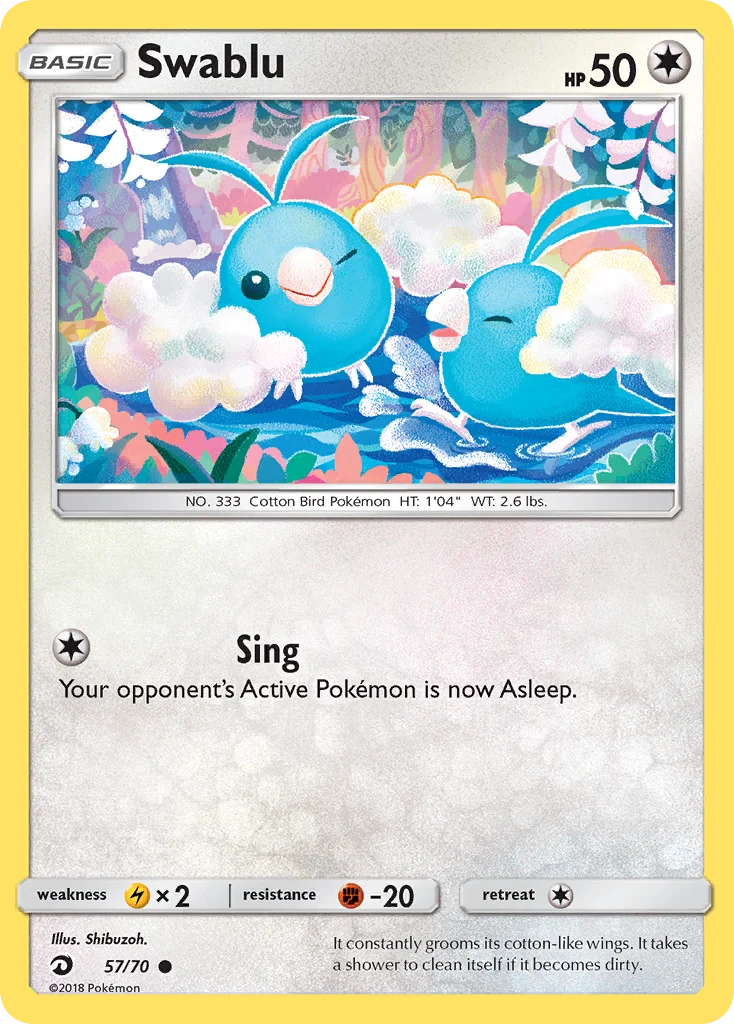 Swablu Pokemon card