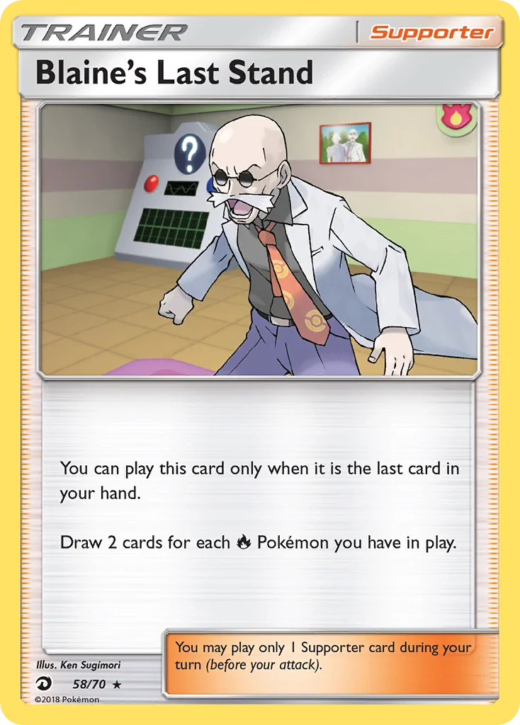 Blaine's Last Stand Pokemon card