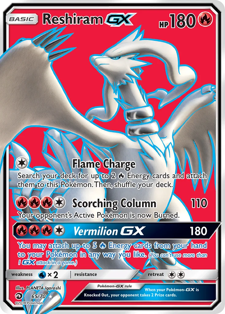 Reshiram-GX Pokemon card