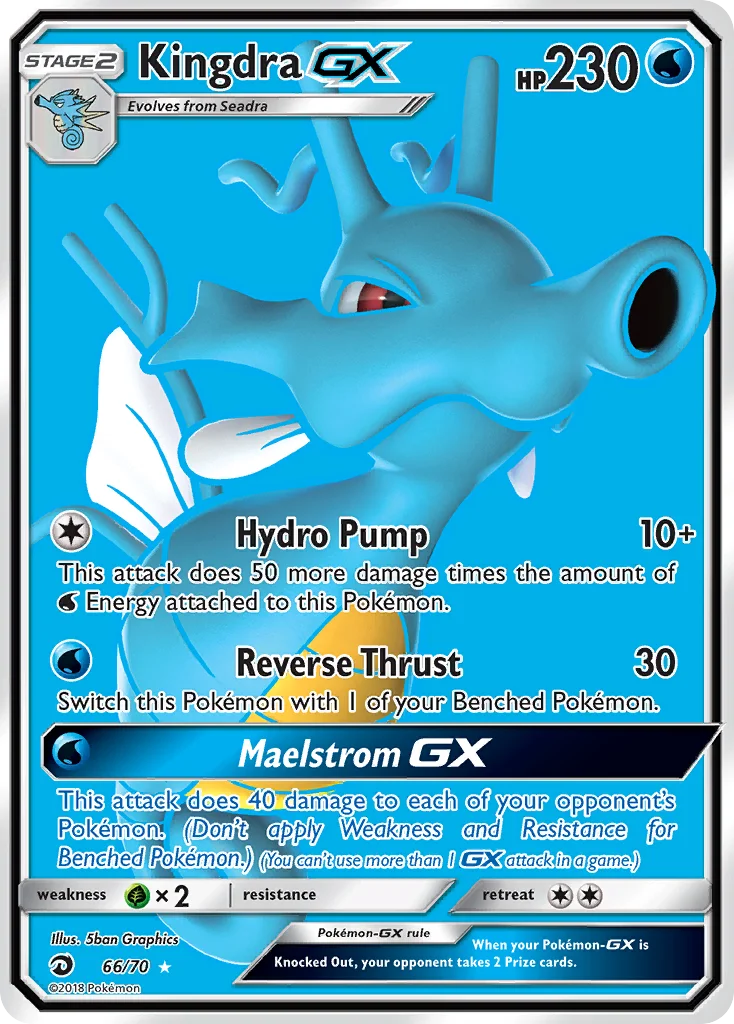 Kingdra-GX Pokemon card