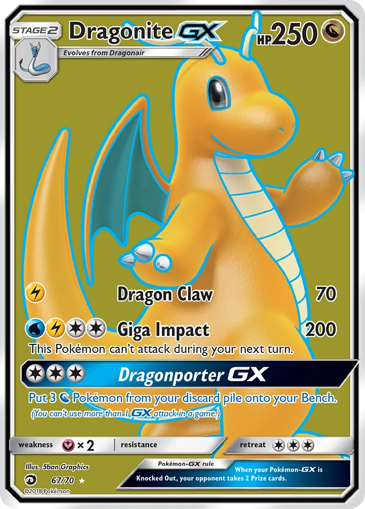 Dragonite-GX Pokemon card
