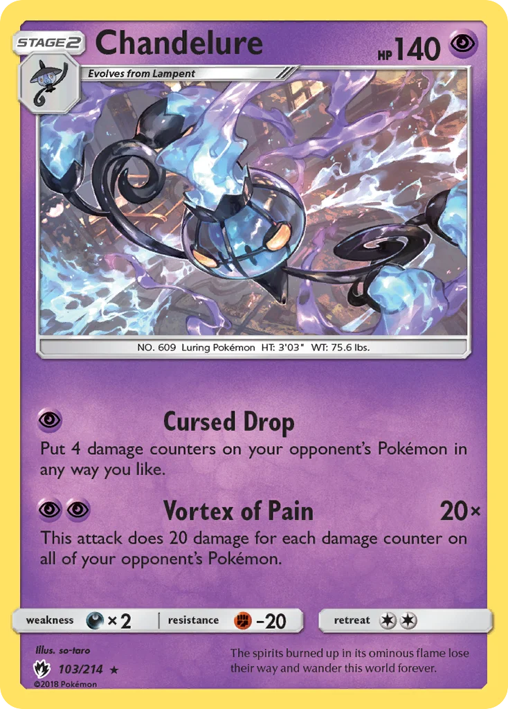 Chandelure Pokemon card