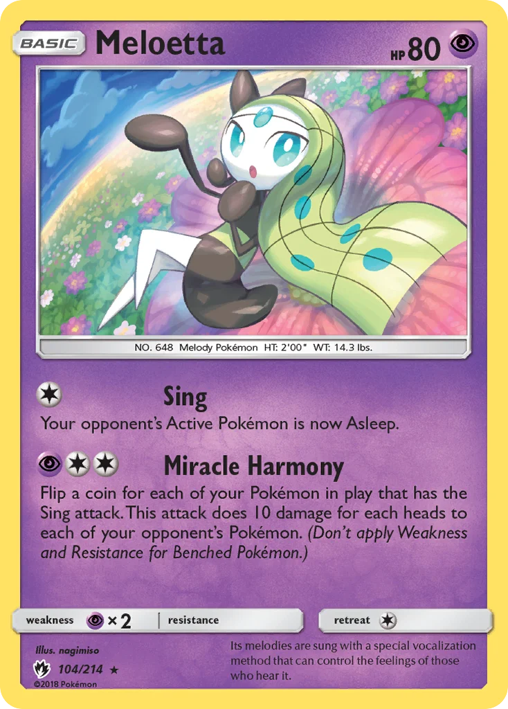 Meloetta Pokemon card