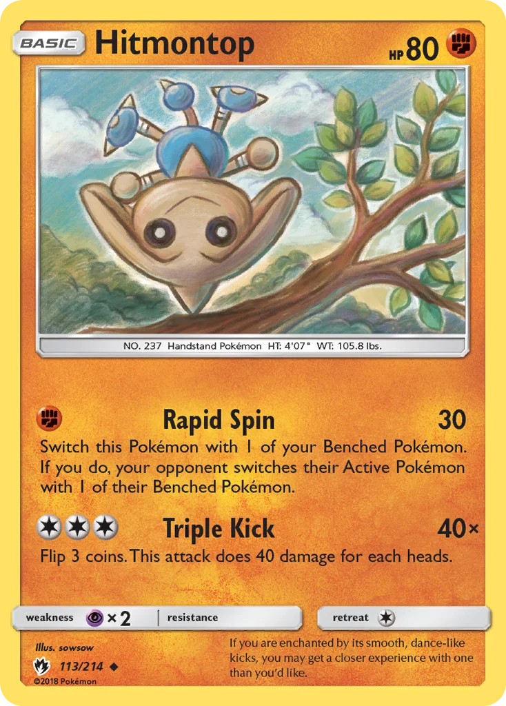 Hitmontop Pokemon card