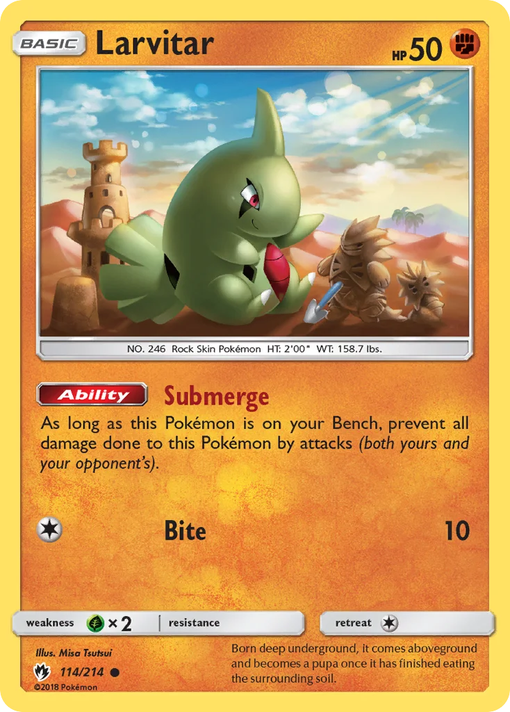Larvitar Pokemon card