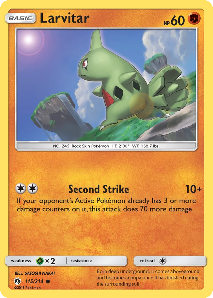 Larvitar Pokemon card