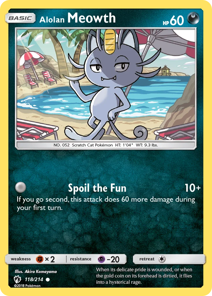 Alolan Meowth Pokemon card