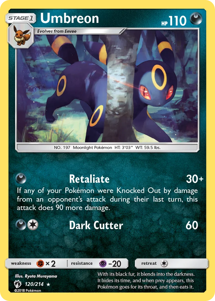 Umbreon Pokemon card