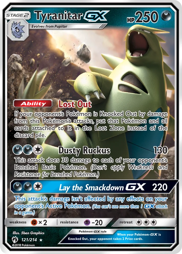 Tyranitar-GX Pokemon card