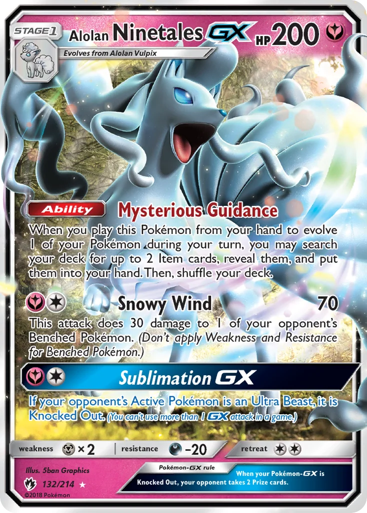 Alolan Ninetales-GX Pokemon card