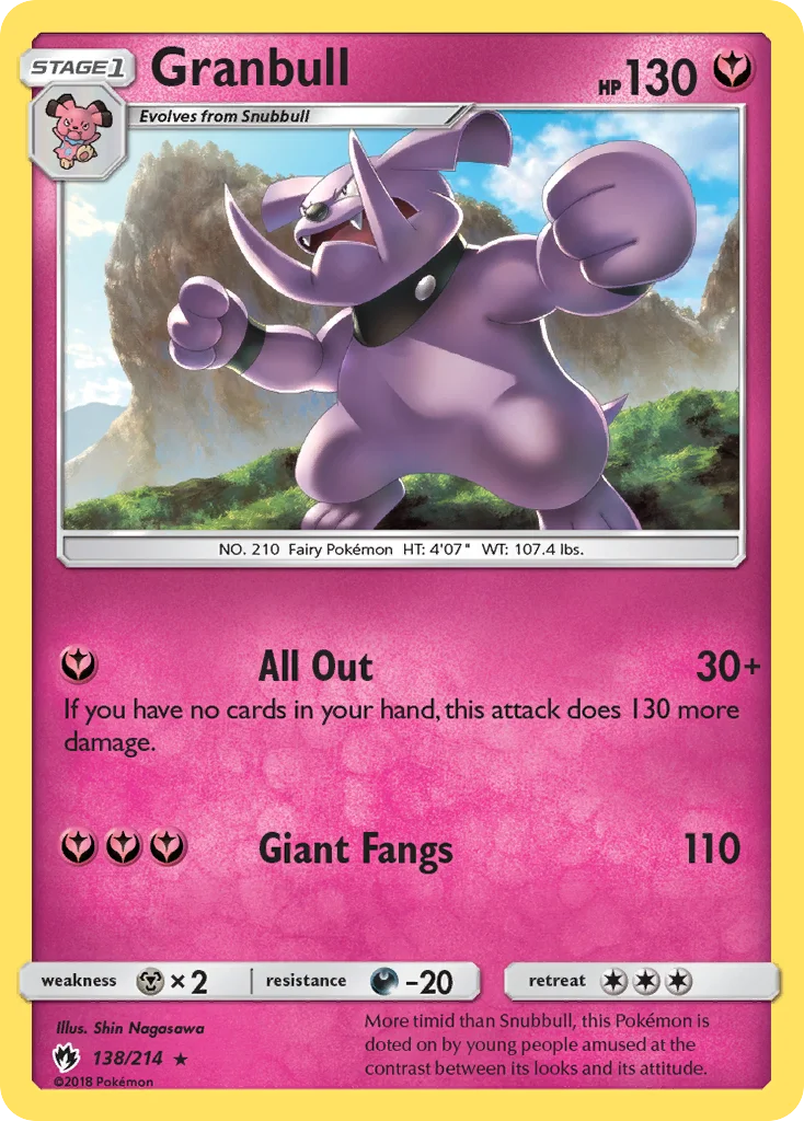 Granbull Pokemon card