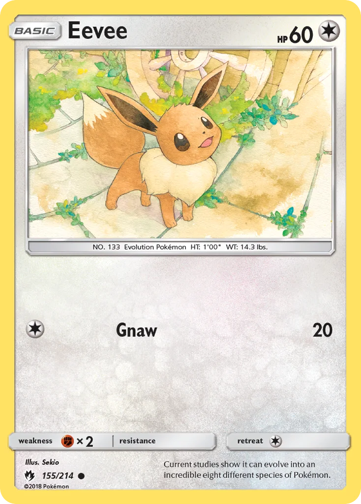 Eevee Pokemon card