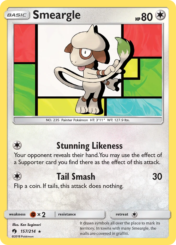 Smeargle Pokemon card