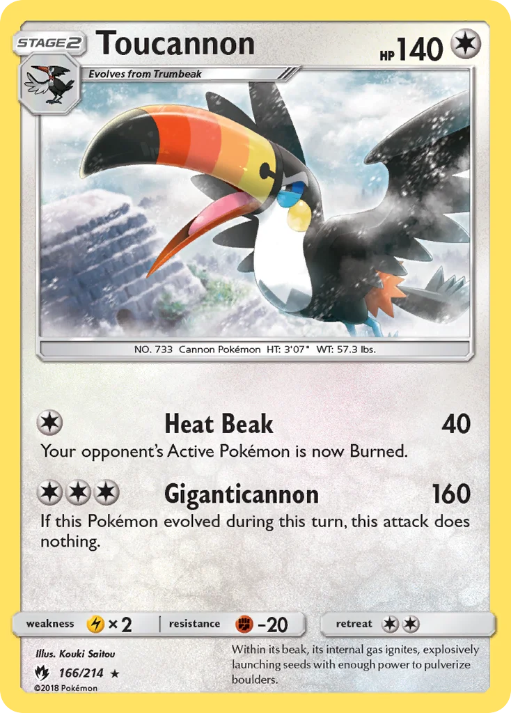 Toucannon Pokemon card