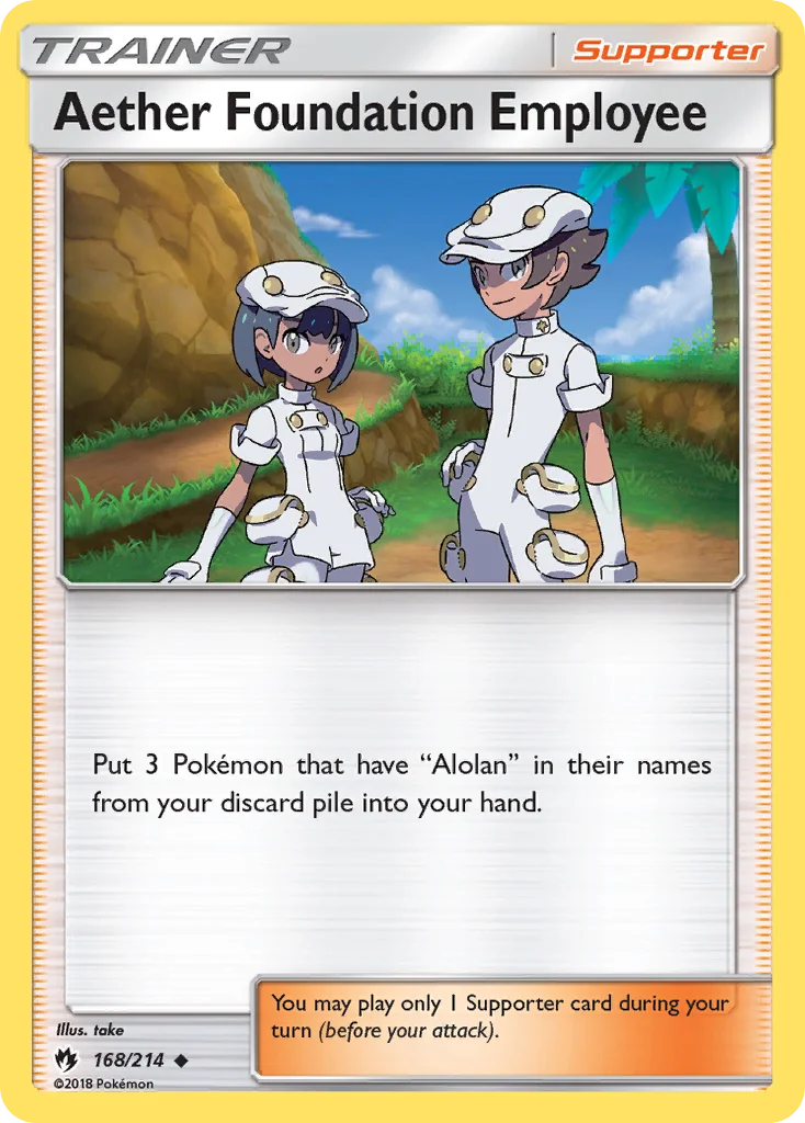 Aether Foundation Employee Pokemon card