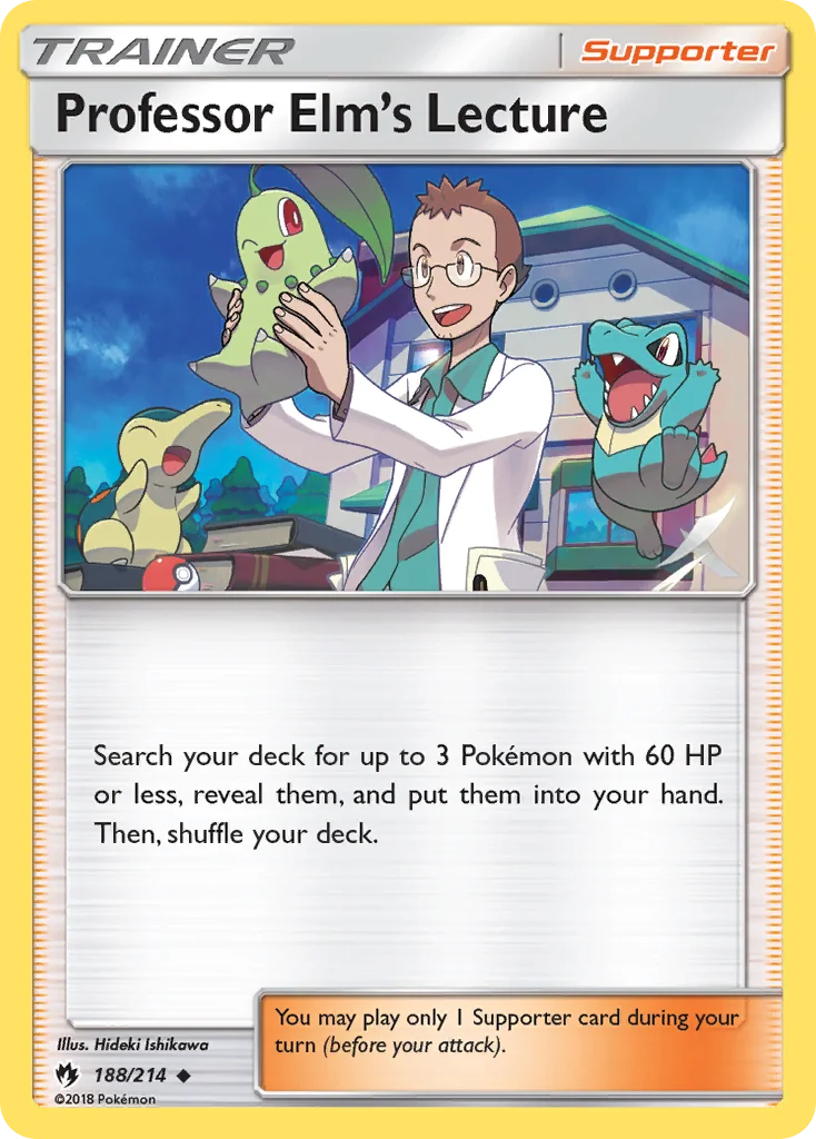 Professor Elm's Lecture Pokemon card